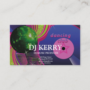 Carte De Visite DJ Disk Jockey Electronic