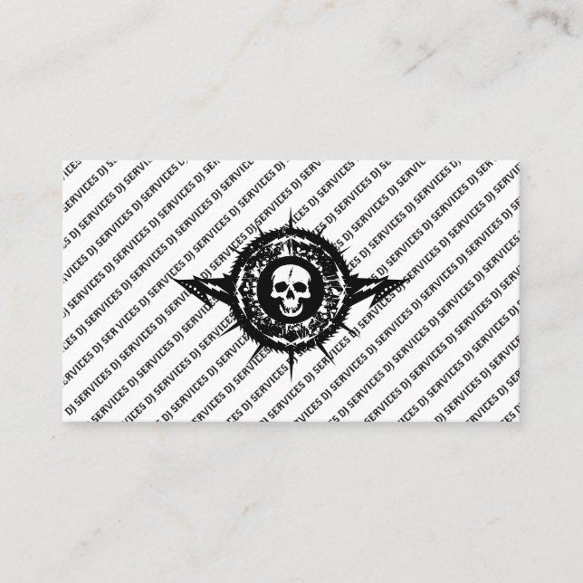 Carte De Visite DJ Disk Jockey Services Dance Party Music Mixer (Devant)