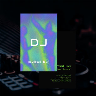 Carte De Visite DJ du groupe musical Chanteur Songwriter Professio