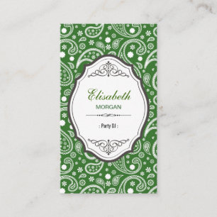 Carte De Visite DJ du parti - Motif Retro Paisley