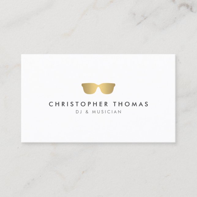 Carte de visite DJ Gold Sunglasses II (Devant)