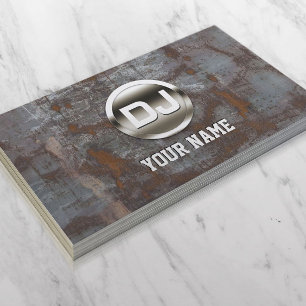 Carte De Visite DJ Grunge Metal Monogram Cool