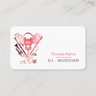 Carte De Visite DJ Instruments de musique Organisateur d'événement