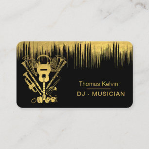 Carte De Visite DJ Instruments de musique Organisateur d'événement
