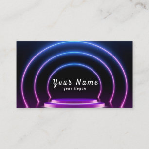 Carte De Visite DJ Lumières Néon Colorées Vibrantes - Se démarquer