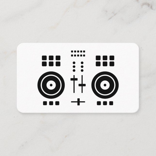 Carte De Visite DJ Minimaliste Moderne  (Devant)