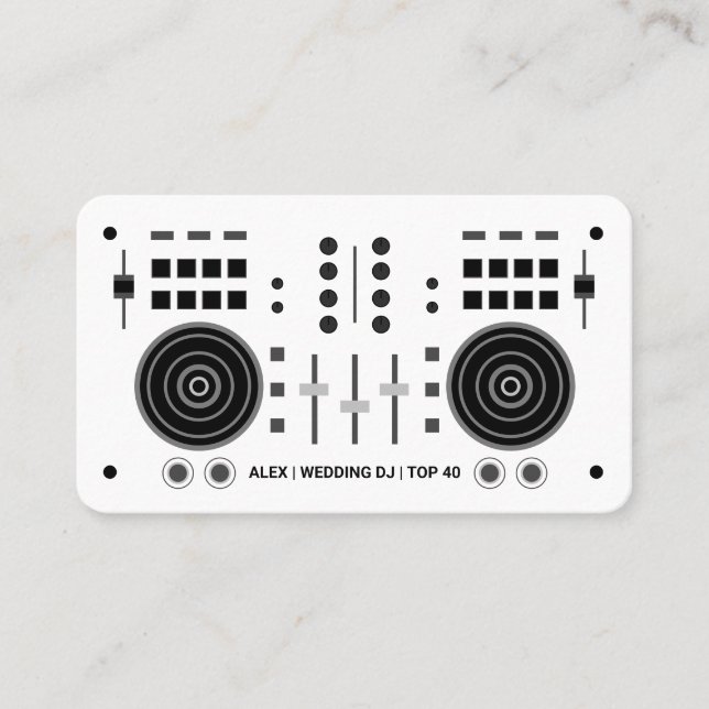 Carte De Visite DJ moderne (Devant)