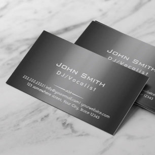 Carte De Visite DJ Music DJ Professional Dark Grey