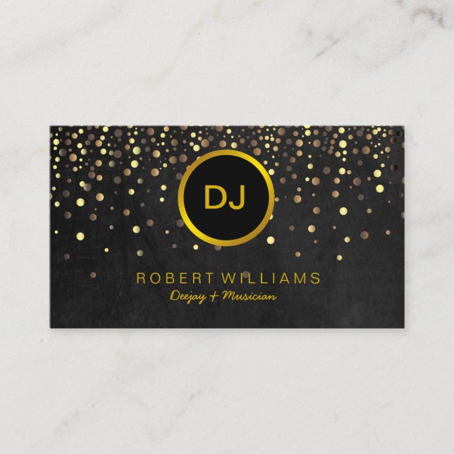 Carte De Visite DJ musicien professionnel professeur de musique Go (Devant)