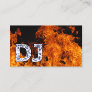 Carte De Visite DJ Musique Dee Jay Flaming Fire