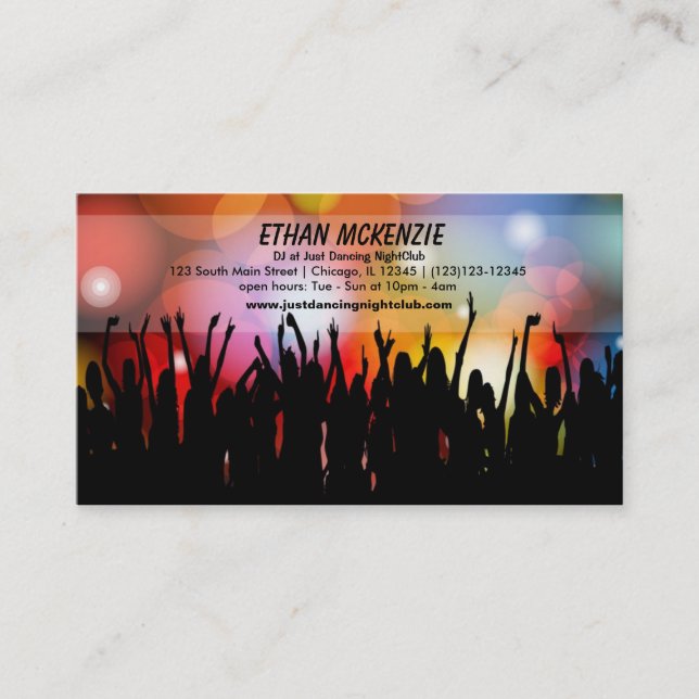 Carte De Visite DJ NightClub (Devant)