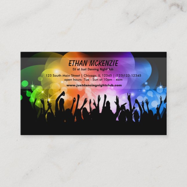 Carte De Visite DJ NightClub (Devant)