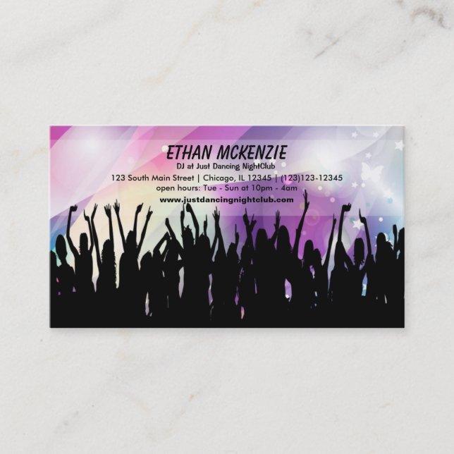 Carte De Visite DJ NightClub (Devant)