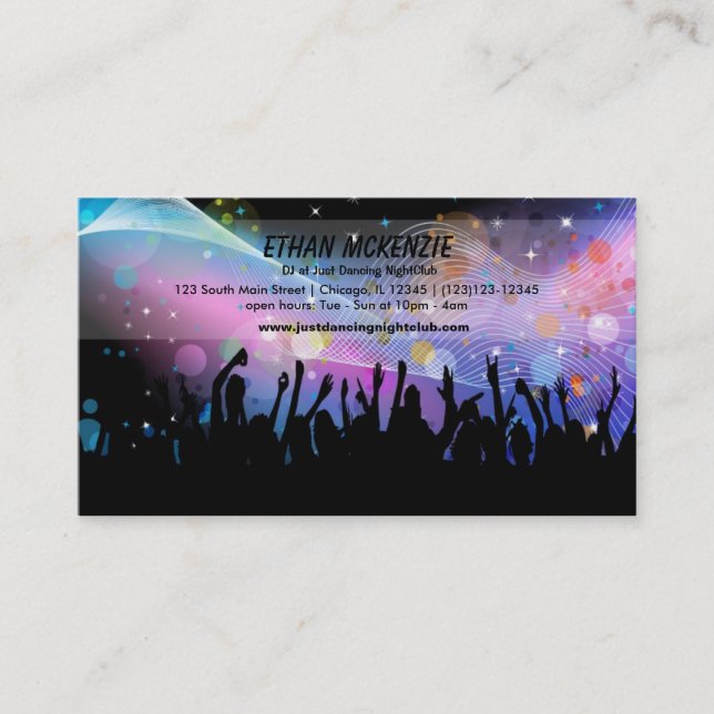 Carte De Visite DJ NightClub (Devant)