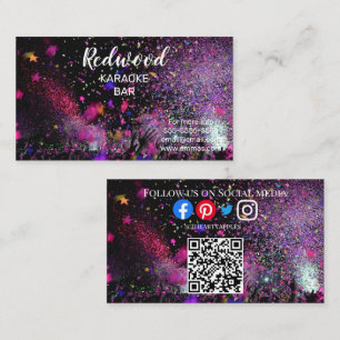 Carte De Visite DJ party planner lueur bâton disco karaoké club Bu