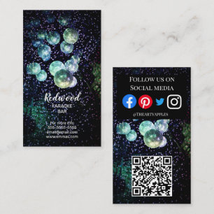 Carte De Visite DJ party planner lueur bâton disco karaoké club Bu