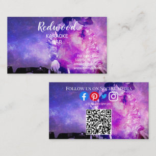 Carte De Visite DJ party planner lueur bâton disco karaoké club Bu