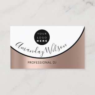 Carte De Visite DJ Professionnel Logo Singer Mariages Événements