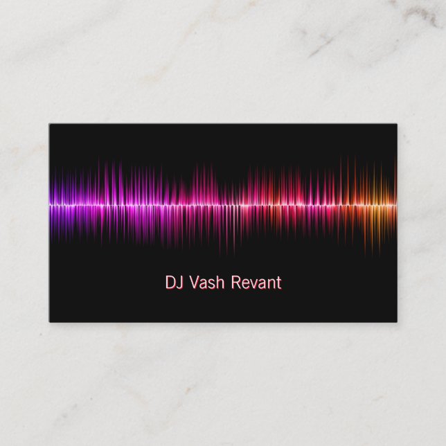 Carte De Visite DJ Sound Waves professionnel (Devant)