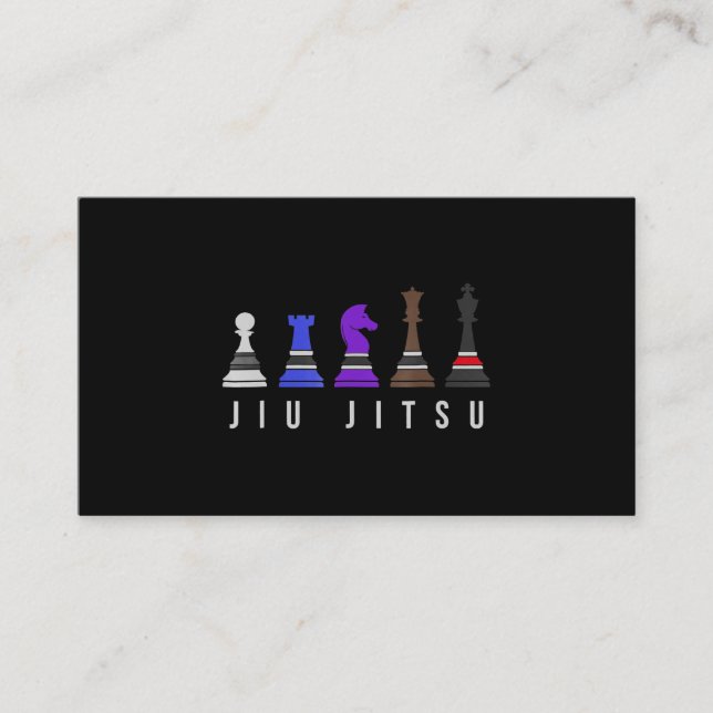 Carte De Visite djiu jitsu    entraînement, cadeau bjj avec texte. (Devant)