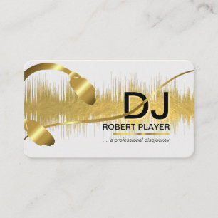 Carte De Visite DJs Deejay Professional Music Band Event Gold
