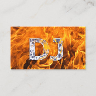 Carte De Visite DJs Music Deejay Creative Flaming Typography