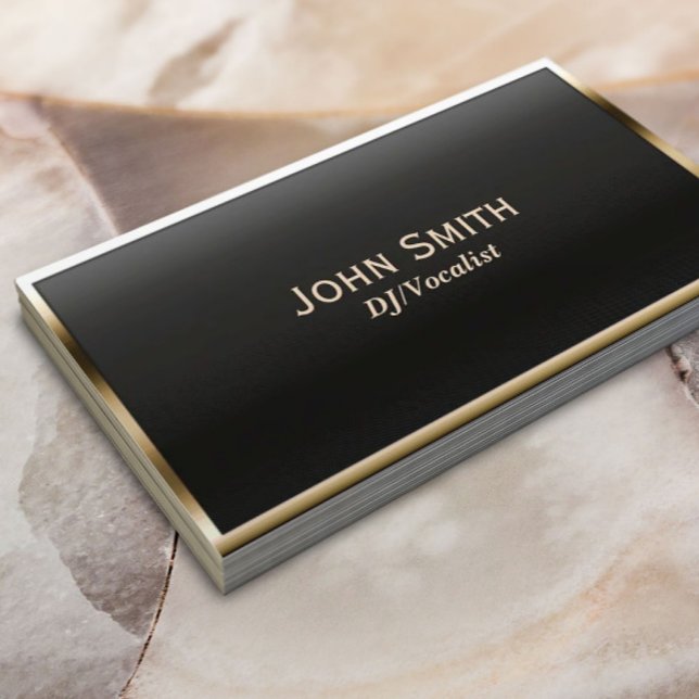 Carte De Visite DJs Musique moderne encadrée Or (Créateur téléchargé)