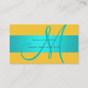 Carte De Visite DO-IT-YOURSELF monogramme + couleur arrière - plan