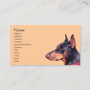Carte De Visite Doberman Pinscher Chien animal