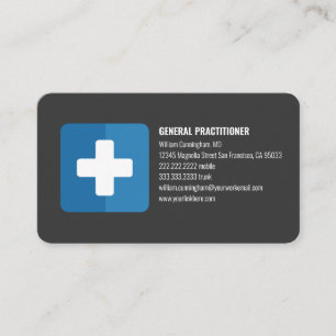 Carte De Visite Docteur de logos personnalisés minimalistes moder