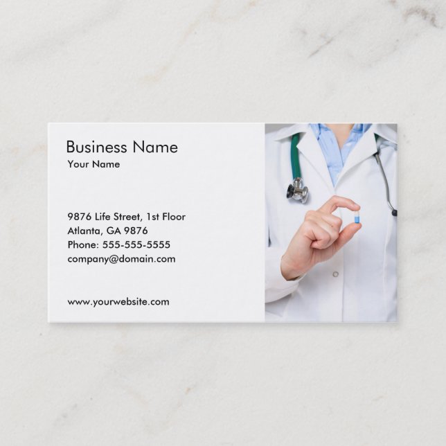 Carte De Visite Docteur simple Medical Healthcare (Devant)