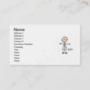 Carte De Visite Docteur Stick Figure