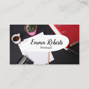 Carte De Visite Documents Pink Law Lawyer Paralegal