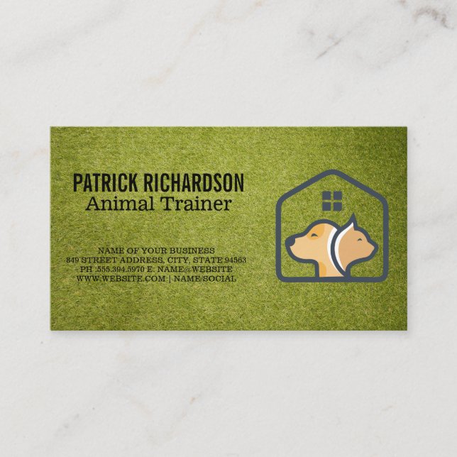 Carte De Visite Dog Cat House Logo | Animal Services (Devant)