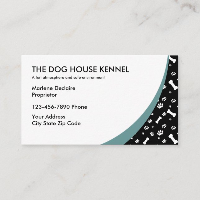 Carte De Visite Dog Kennel (Devant)