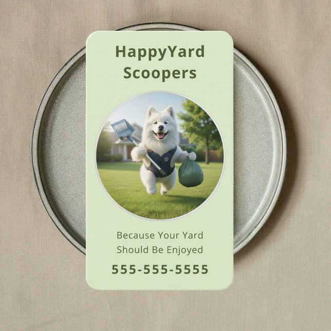 Carte De Visite Dog Poop Scooper Pet Yard Cleaning & Waste Removal (Créateur téléchargé)