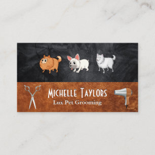 Carte De Visite Doggies mignonnes   Outils de toilettage pour anim