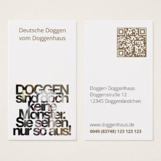 Carte de visite Dogue Allemand (allemand)