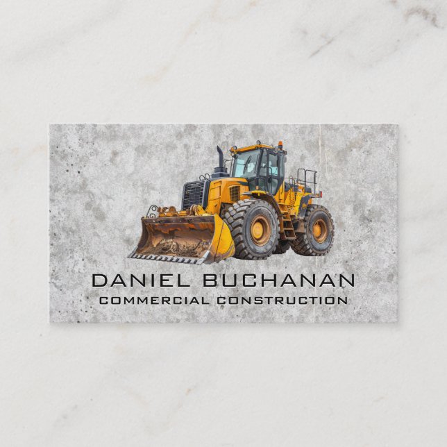 Carte De Visite Doisseur de construction | Arrière - plan en béton (Devant)