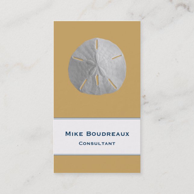 Carte De Visite Dollar de sable sur le brun de sable (Dos)