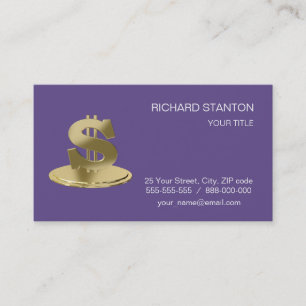 Carte De Visite Dollar d'or