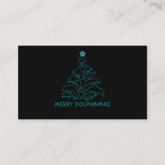 Carte De Visite Dolphin Lover Venin | Dolphin Merry Christmas Tree