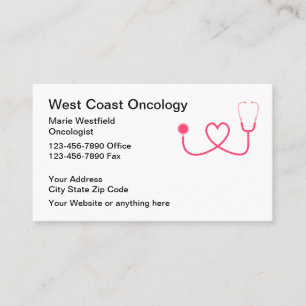 Carte de visite d'oncologue médical du cancer
