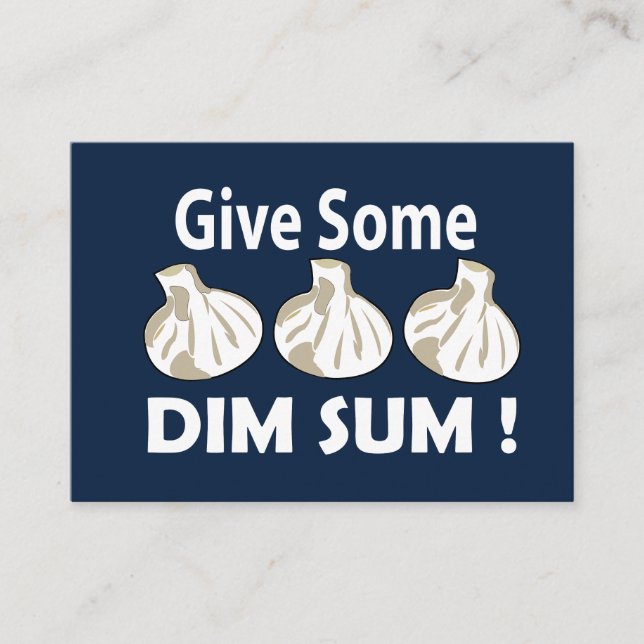 Carte De Visite Donnez un restaurant de dim sum (Devant)