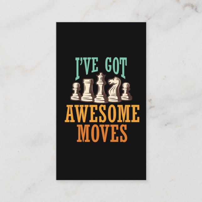 Carte De Visite Dons à un joueur d'échecs amusant (Devant)