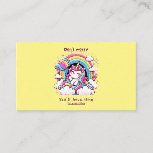 Carte De Visite Don't Worry, You'll Have Time for Everything" 