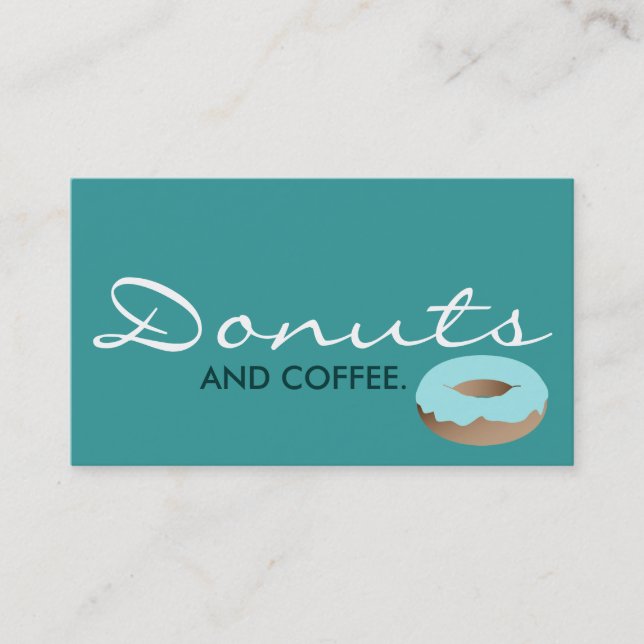 Carte De Visite DONUTS et CAFÉ. (personnalisable en couleur) (Devant)