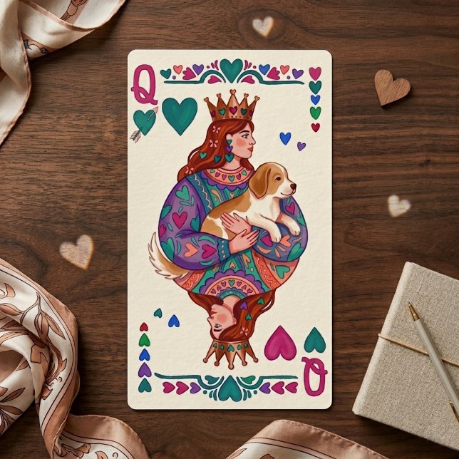 Carte de visite Dopamine Queen Of Hearts Pet Sitte (Créateur téléchargé)