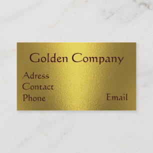 Carte de visite d'or