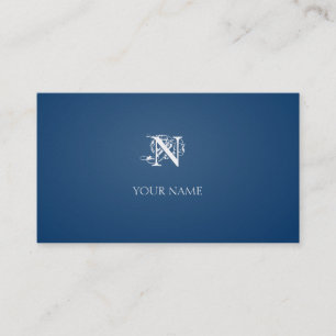 Carte De Visite D'or bleu-foncé de Nouveau
